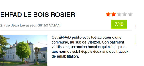 palmares EHPAD Romorantin