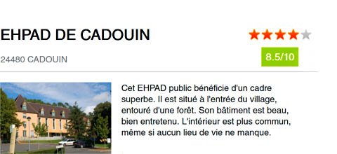 palmares EHPAD Romorantin