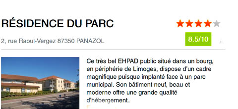 palmares EHPAD Fursac