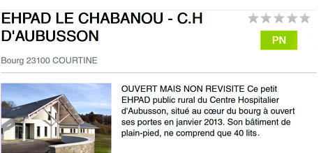 palmares EHPAD Romorantin